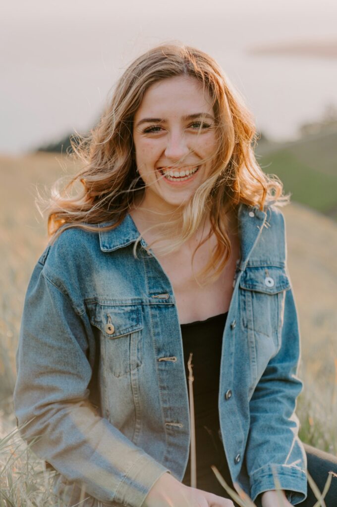 A Happy Woman In A Field