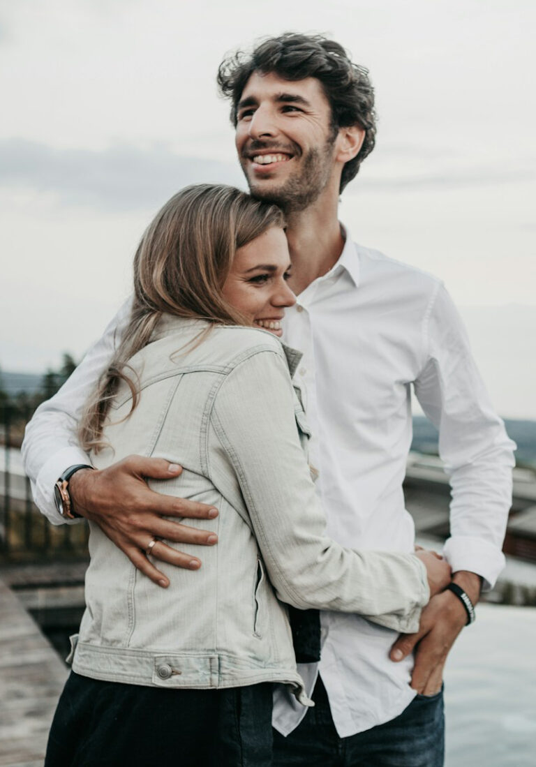 Happy Couple Hugging