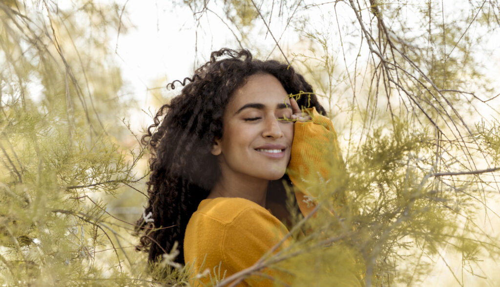 Portrait Young Woman Nature